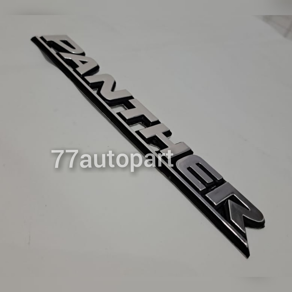 emblem logo mobil tulisan panther garis bawah