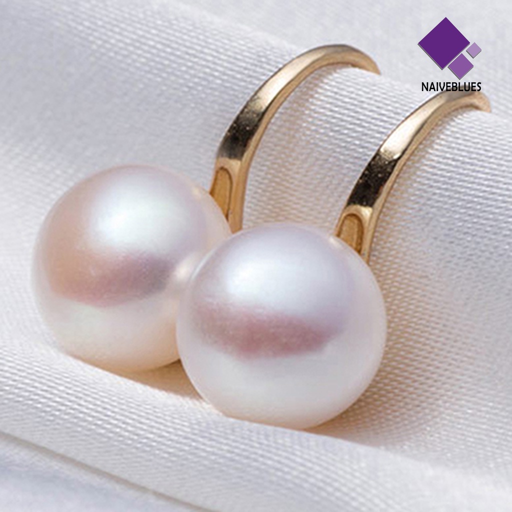 Anting Hook Mutiara Gaya Elegan Untuk Wanita