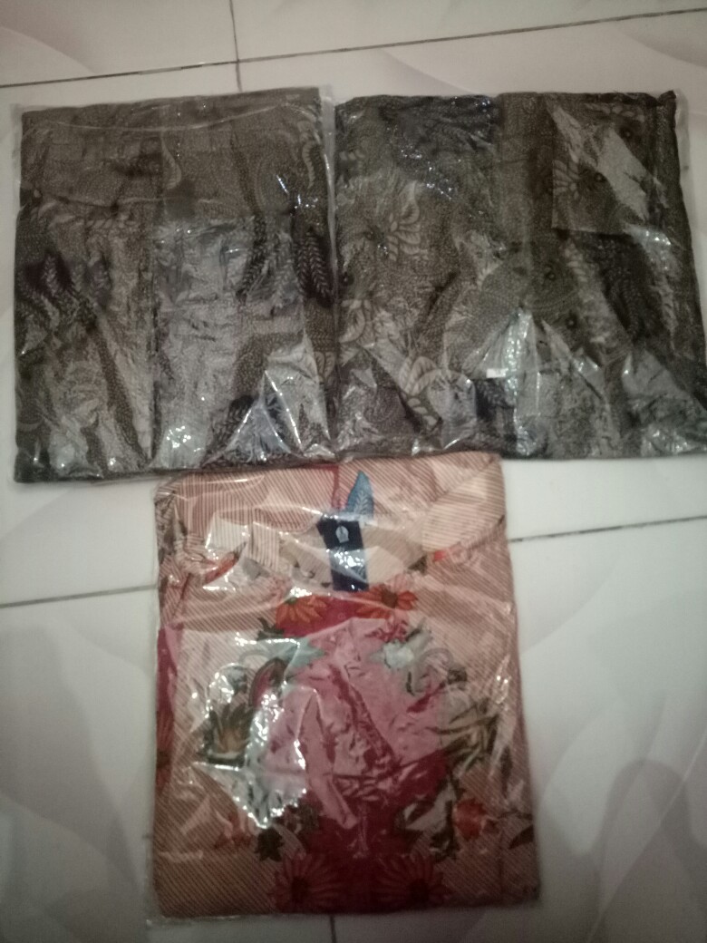 Kemeja Batik Pria Lengan Panjang Bahan Katun Prima Printing