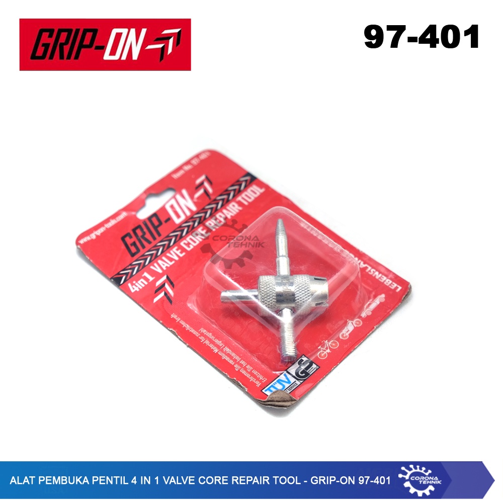 Grip-On 97-401 - Alat Pembuka Pentil 4 in 1 Valve Core Repair Tool