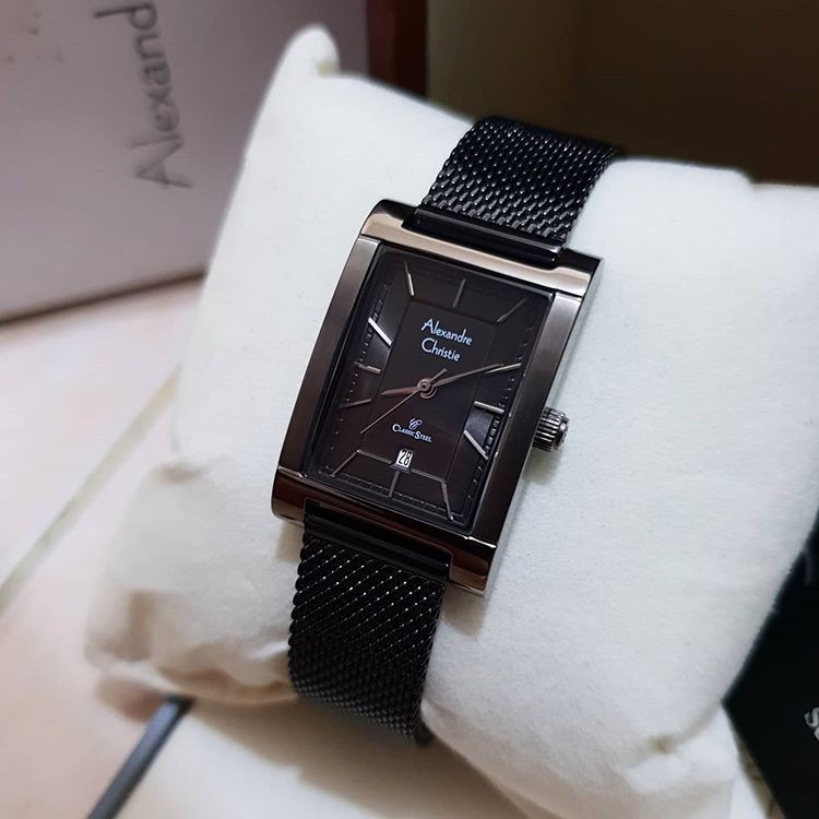 Alexandre Christie AC2863 Original Jam Tangan Wanita Stainless Full Black