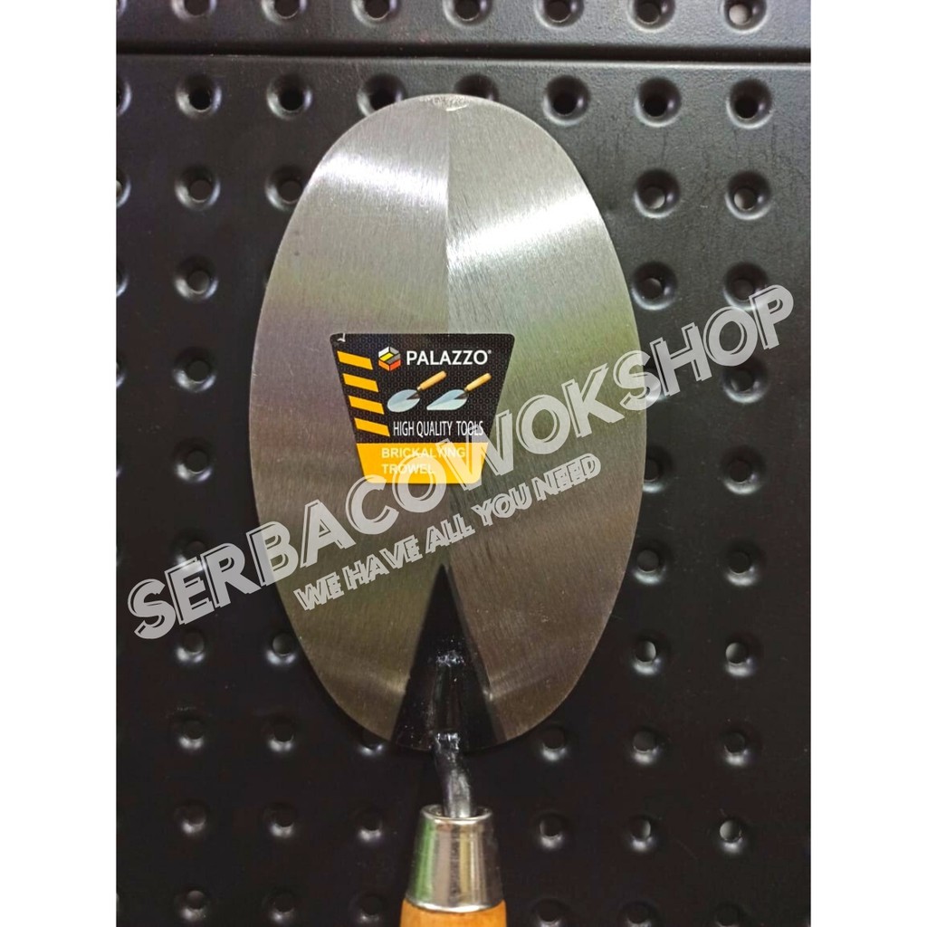 Palazzo Sendok Semen Bulat 6 Inch Stainless Gagang Kayu Termurah Berkualitas