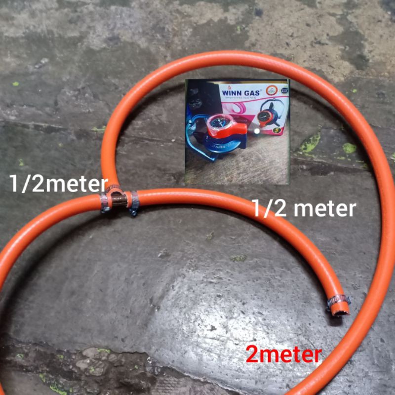 SELANG GAS CABANG T PLUS REGULATOR WIN GAS W900