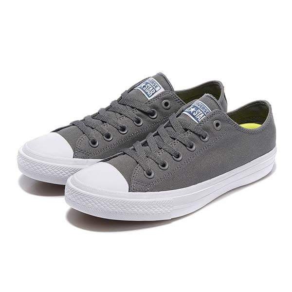 Sepatu AllStar Grade Ori Sneakers Kasual Bahan Kanvas Foto Realpic Warna Hitam Biru Abu/Putih