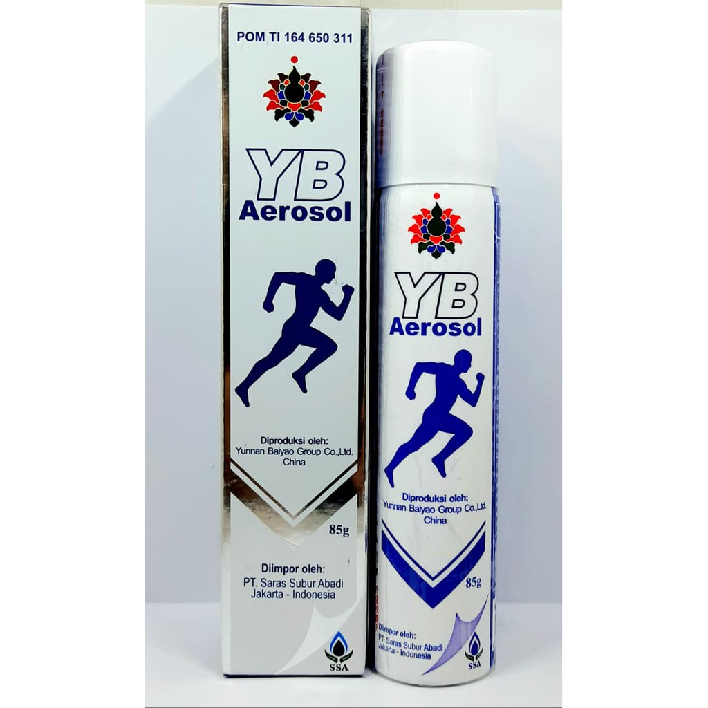 Yunnan Baiyao Aerosol spray - YB Aerosol Spray Isi 85 gr  50 gr obat gosok untuk nyeri otot rematik memar dan keseleo