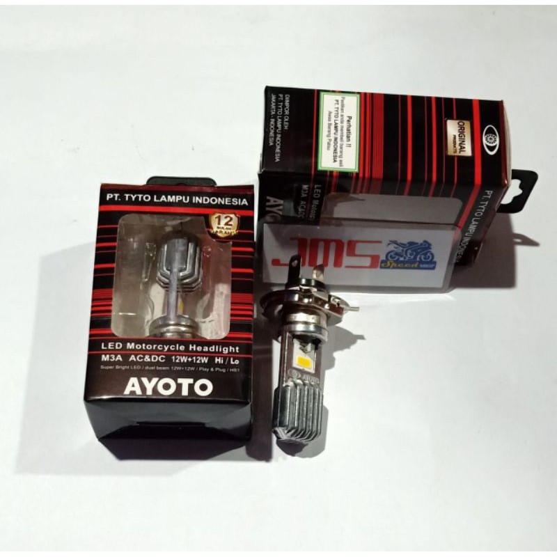 lampu bohlam depan led h4 ayoto yamaha vixion honda scoopy cb mega pro versa dll