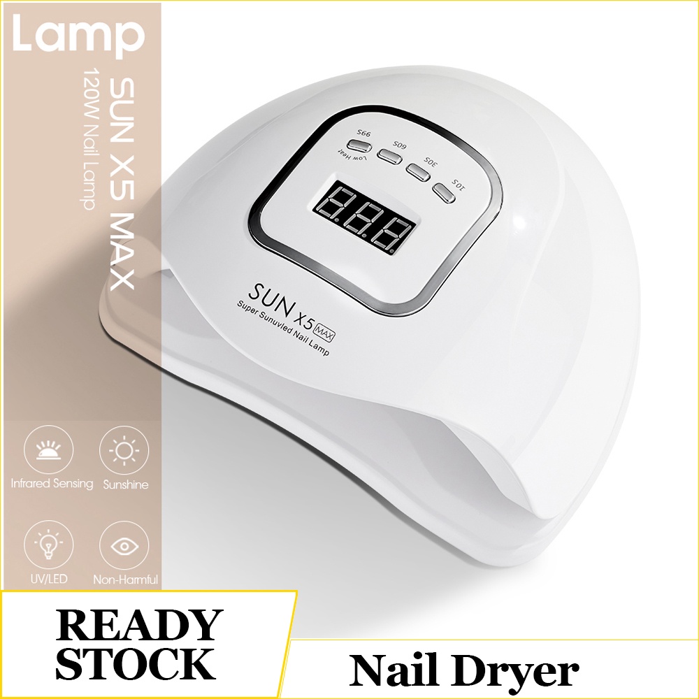 Nail Dryer UV LED 120W 45 LED SUN X5 Max Nail Lamp Alat Kecantikan Pengering Kutek Kuku