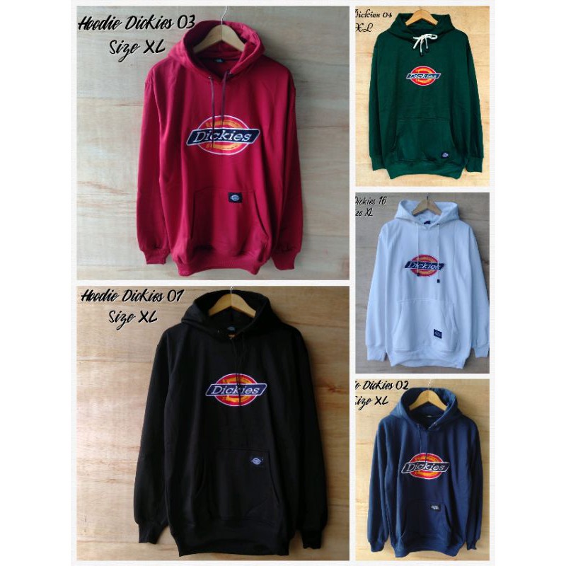 Dickies Jaket Hoodie Dickies murah premium fullbordir/Hoodie Jumper Dickies pria wanita L XL