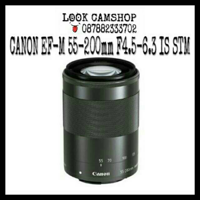 LENSA TELE ZOOM KAMERA MIRRORLESS CANON EF-M 55-200mm 55-200 F4.5-6.3 FOR EOS M M2 M10 M3 M5 M6