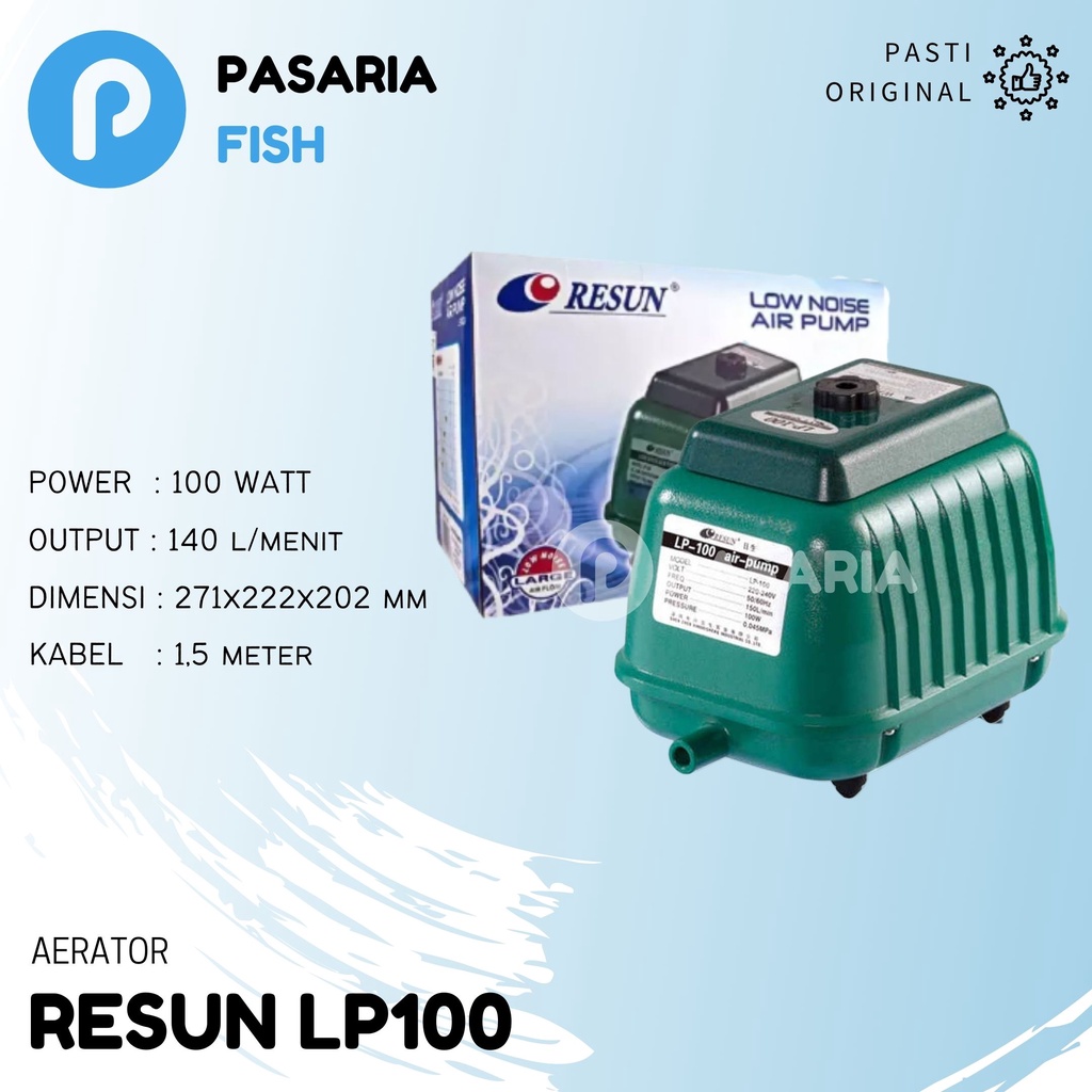 RESUN LP100/LP 100 Aerator Hi Blow/Airator/Airpump/Pompa Udara/Oksigen