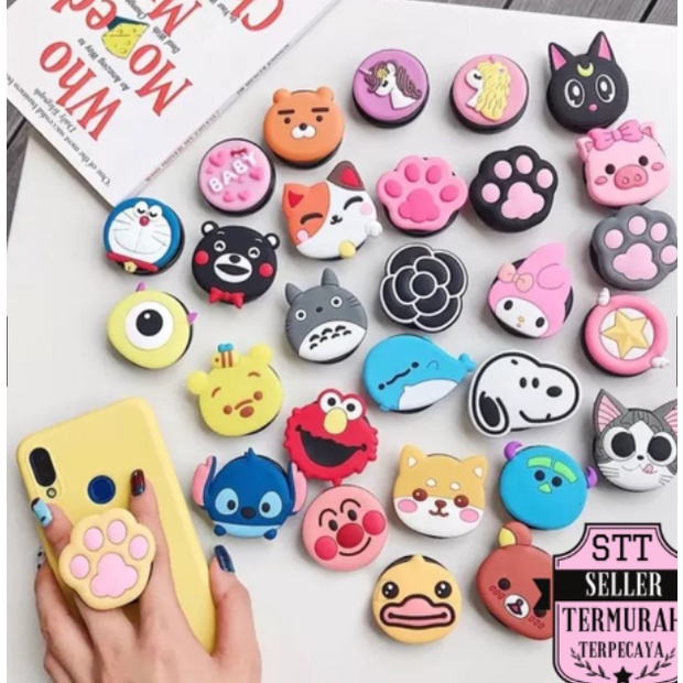 JT - Pop Aksesoris HP / Pop Socket HP 3D Karakter Cartoon / Pop Socket Bervariasi / Pop Socket Lucu / Pop Socket Import / Pop Socket Berkarakter / POP SOCKET KARAKTER