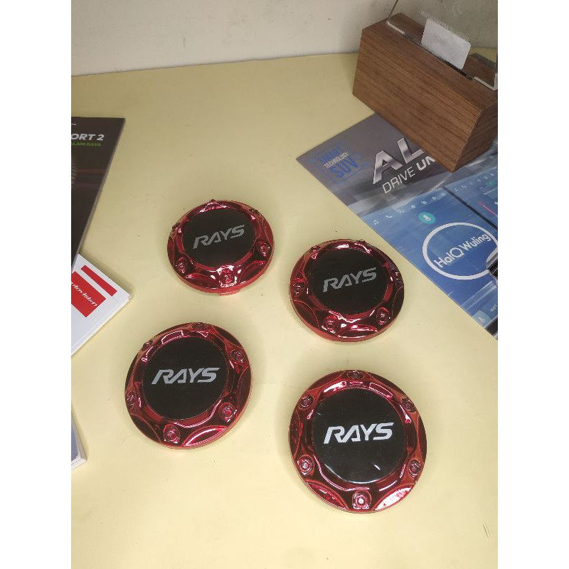 DOP VELG RACING RAYS 6,5 CM 6 PIN TUTUP PELK RODA HIGH QUALITY