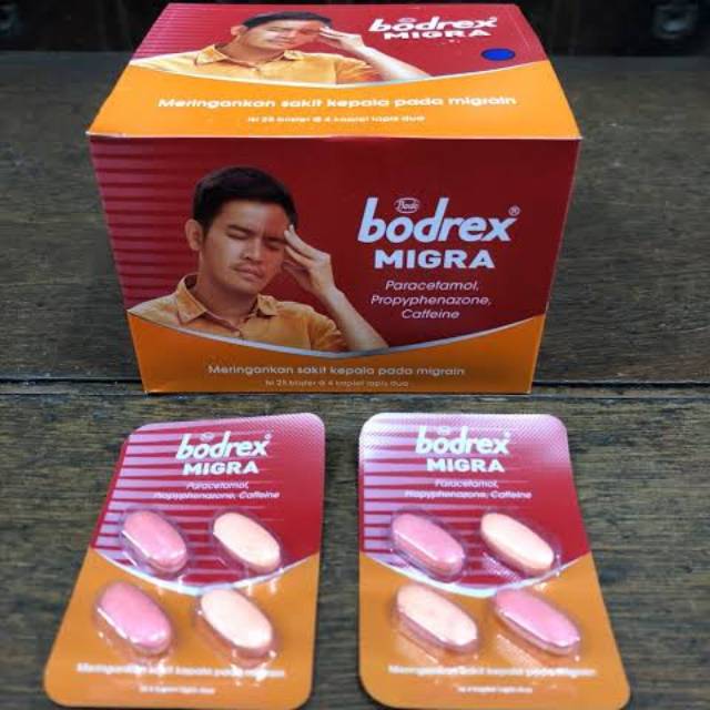 Bodrex Migra 1 Box Obat Migrain Sakit Kepala Sebelah Migren Shopee Indonesia