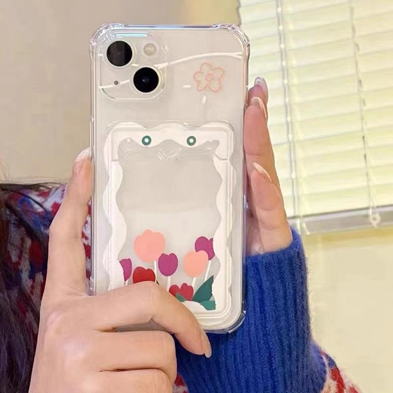 Soft Case Silikon TPU Transparan Shockproof Motif Bunga Untuk IPhone 13 12 mini 11 10 Pro XS Max X XR 8 7 6 6S Plus