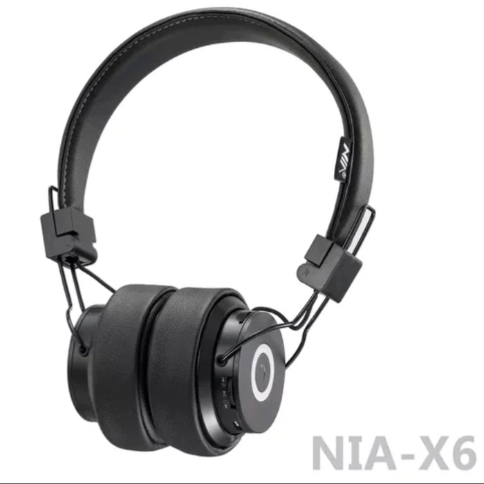 NIA-X6 Headset Earphone Bluetooth Alat Dengar Lagu Song Musik Bass Headphone Telepon NIA X6 Bagus