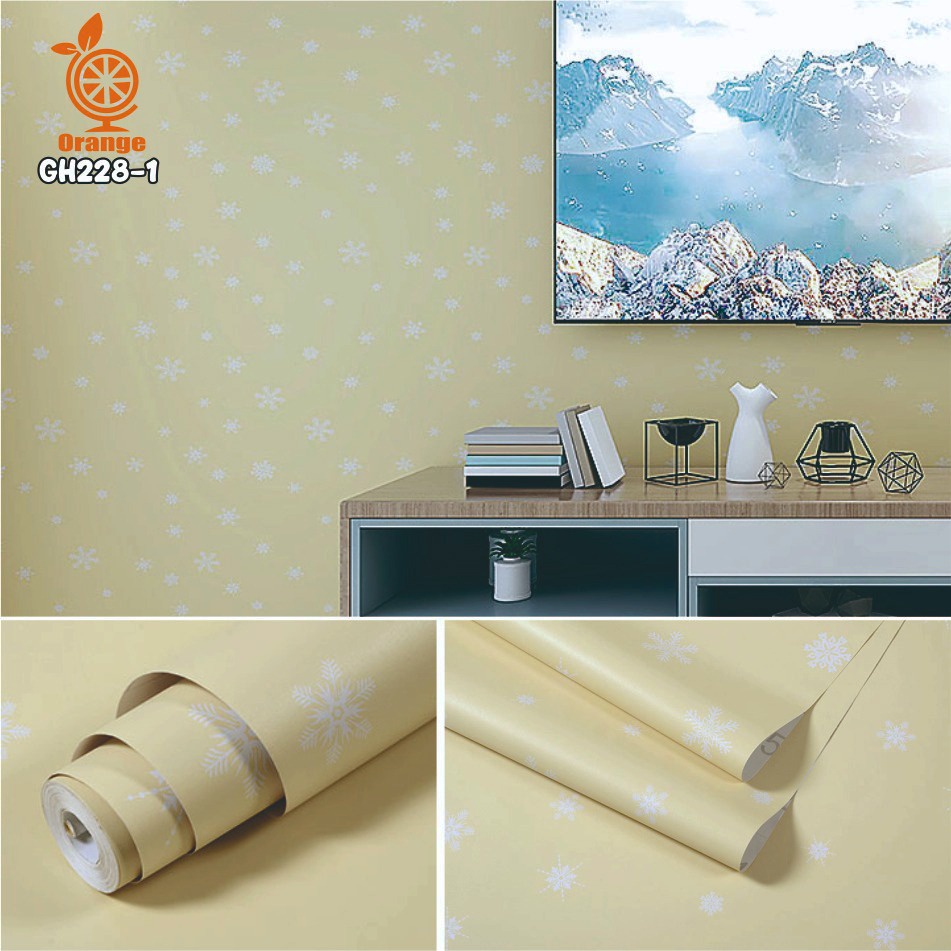 Wallpaper Dinding Motif Elegant Murah Ukuran 45 Cm X 10 M Bahan PVC wallpaper 3d wallpaper dinding kamar tidur Bertekstur Kualitas Super real-GH228-1