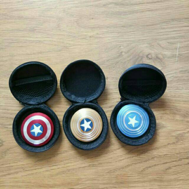 FIDGET SPINNER CAPTAIN AMERICA BIRU