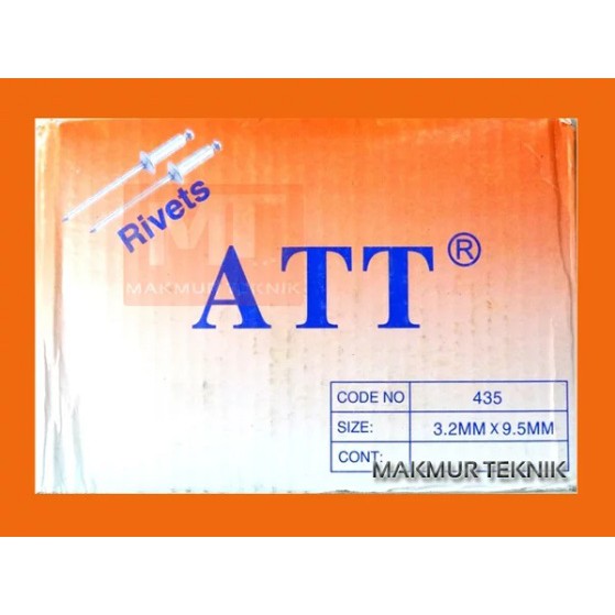 Paku Rivet Warna Type 435 Ukuran 3.2mm x 9.5mm
