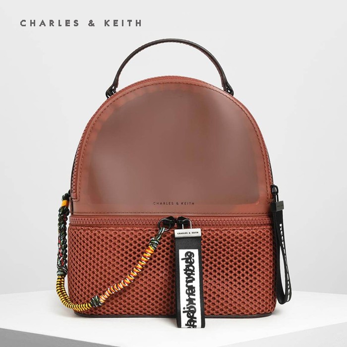 TAS RANSEL BATAM WANITA CHARLES & KEITH BACKPACK CNK-4297 ORANGE ORIGINAL IMPORT BATAM TERMURAH
