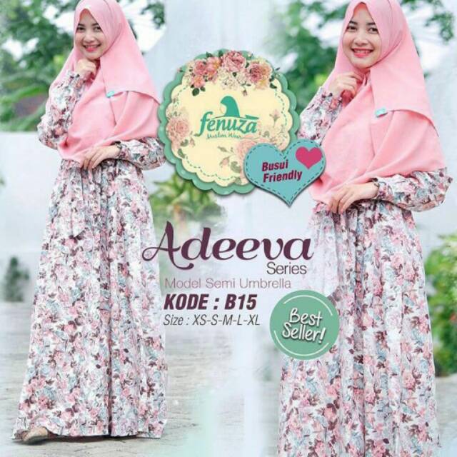 Gamis FENUZA Adeeva B15 Katun Jepang BEST SELLER