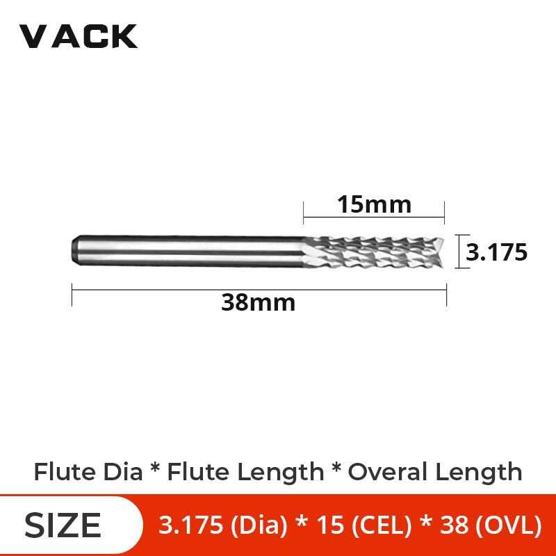 Mata Bor Vack Tungsten Carbide Drill Bit 3.175x15x38mm