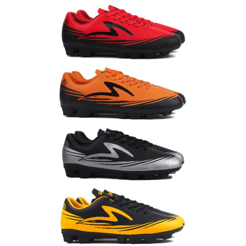 Sepatu Bola Specs Sparta FG - Emperor Red Orange Black Silver Sun Yellow Original