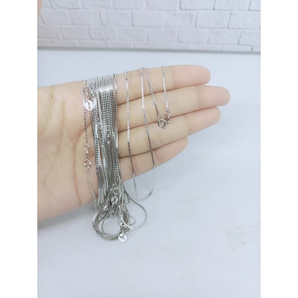 KALUNG PERAK ASLI SILVER 925 LAPIS EMAS/KALUNG ITALI KACA+LIONTIN SOLITAIRE(DESI)MP+TUSUK MP(MODEL GERAK)/ASLI SILVER/FASHION WANITA