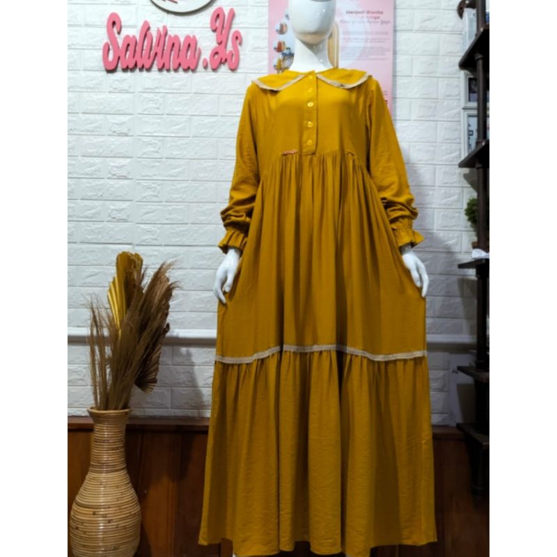 Gamis Wanita Salvina Kerah Renda 02