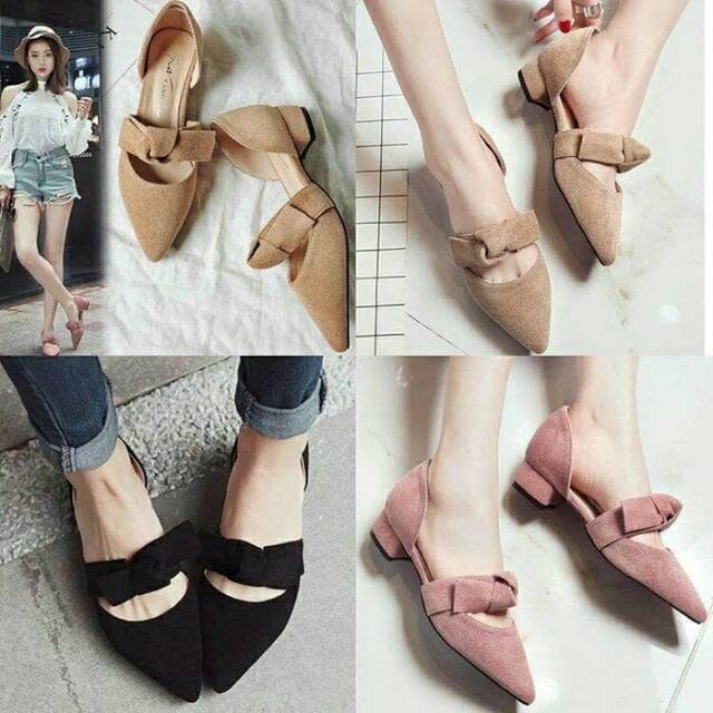 sepatu sandal DN 13 hak tahu wanita/cewek keren