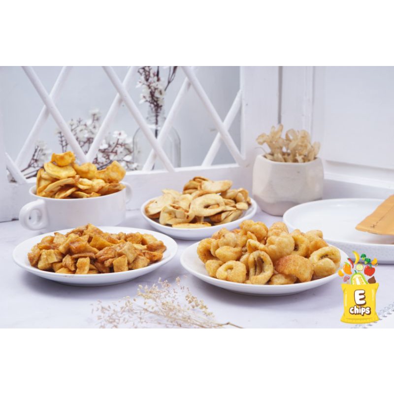 

Keripik Buah Echips Ukuran Kecil 65 gram