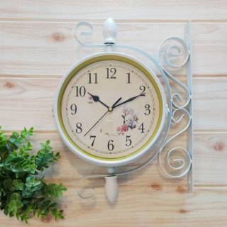 Jam gantung 2 sisi klasik vintage industrial Shopee Jam gantung 2 sisi klasik vintage industrial Shopee