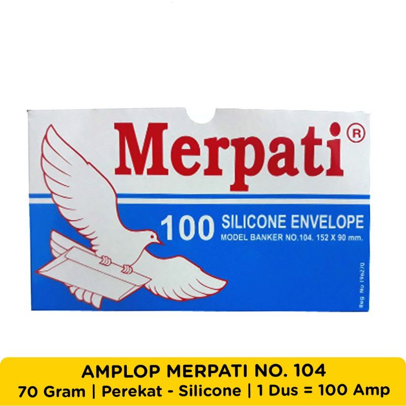 

ATK-POINT | Amplop merpati silicone (perekat) NO.104 152 x 90mm (70gr) isi 100 lembar