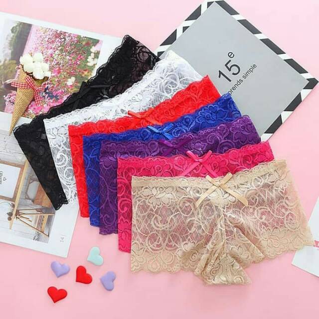 Sexy Wanita Boxer G string Celana Dalam Panties Underwear Lace