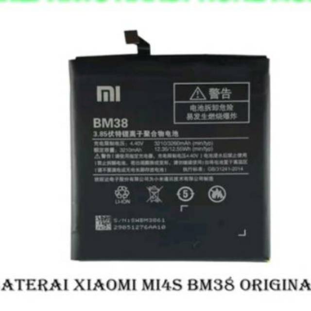 BATERAI BATRE XIAOMI  MI4S  Mi 4S BM38 BM 38 ORIGINAL