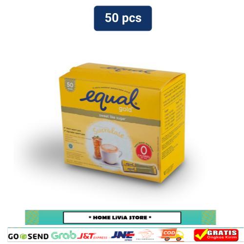 

Equal Gold Sweetener - Pemanis Buatan Pengganti Gula 50 Sticks