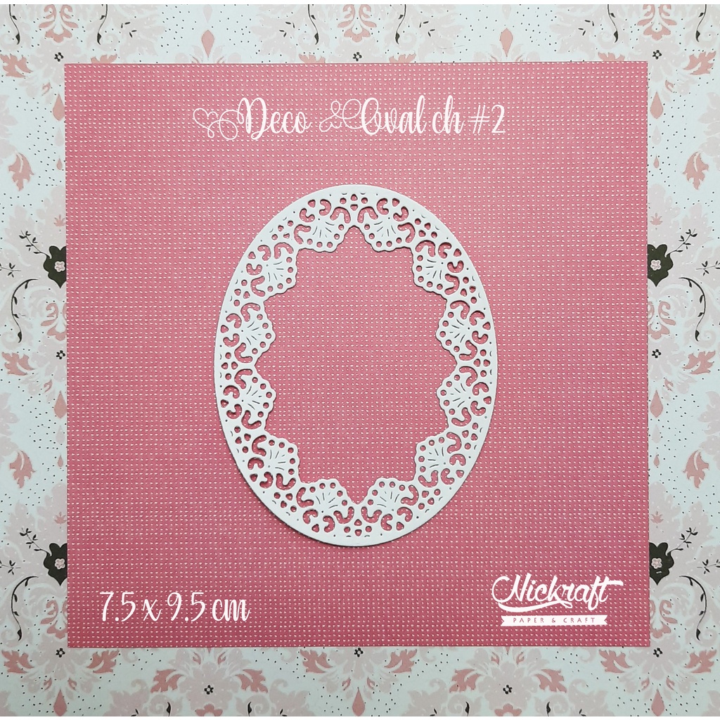 

DECO OVAL #2 - Hiasan Scrapbook Kertas Die Cut Label Frame