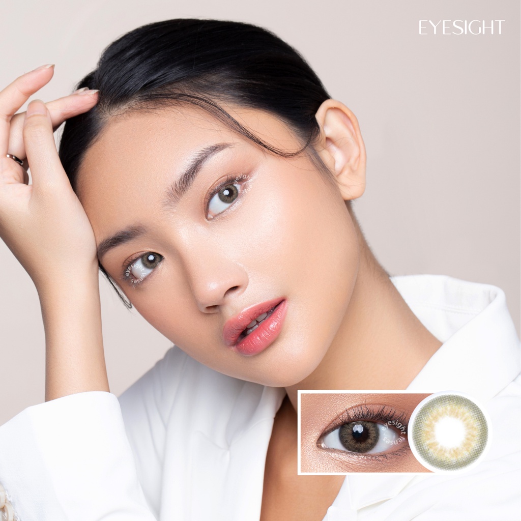 EYESIGHT LENSES Softlens Princess Bollycon DNA Hazel | Softlens Korea 14.0mm Warna Hazel Semi Terang, Bisa Normal dan Minus (2pcs/sepasang)