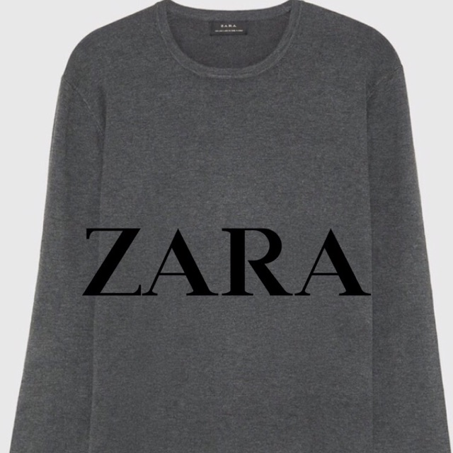 Zara Sweater Man Grey Cowok | Shopee 