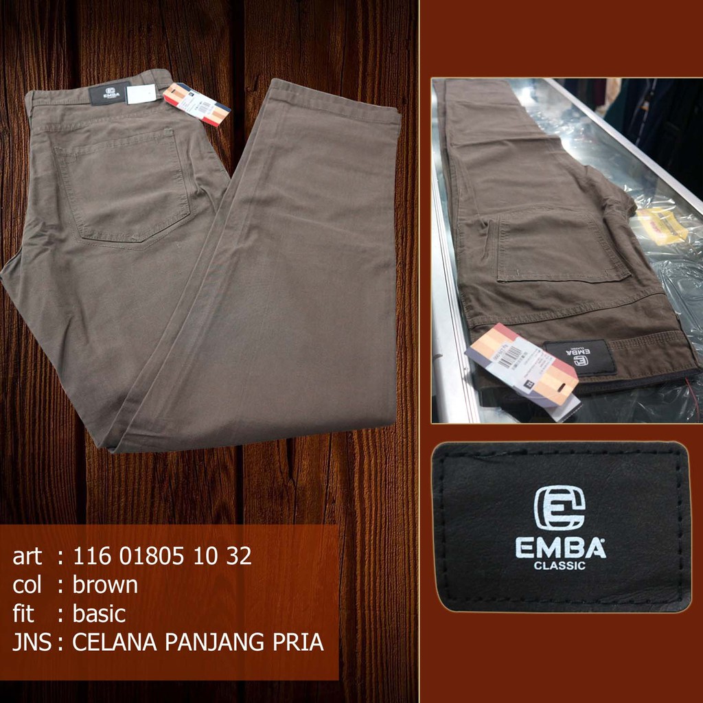celana pria EMBA classic katun basic
