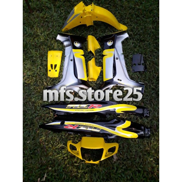 cover body halus depan belakang fizr f1zr caltex hitam kuning silver full set halus TERLARIS