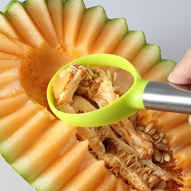 COD - SM88 - Melon Baller Scoop Set Watermelon Scooper Knife Apple Corer for Pumpkin Fruit