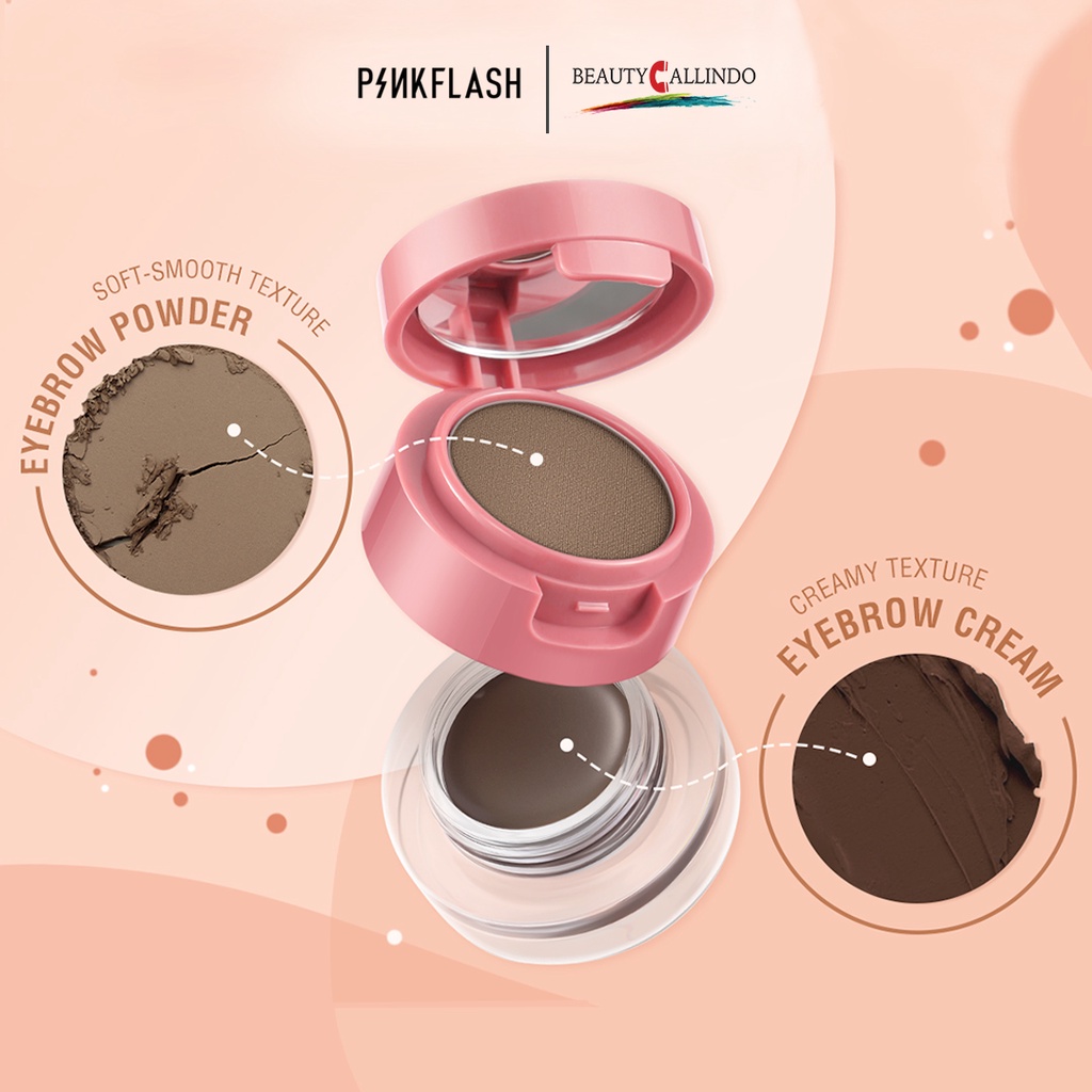 Pinkflash PF E22 Duo Effect Eyebrow Kit -  2in1 Eyebrow Cream &amp; Powder