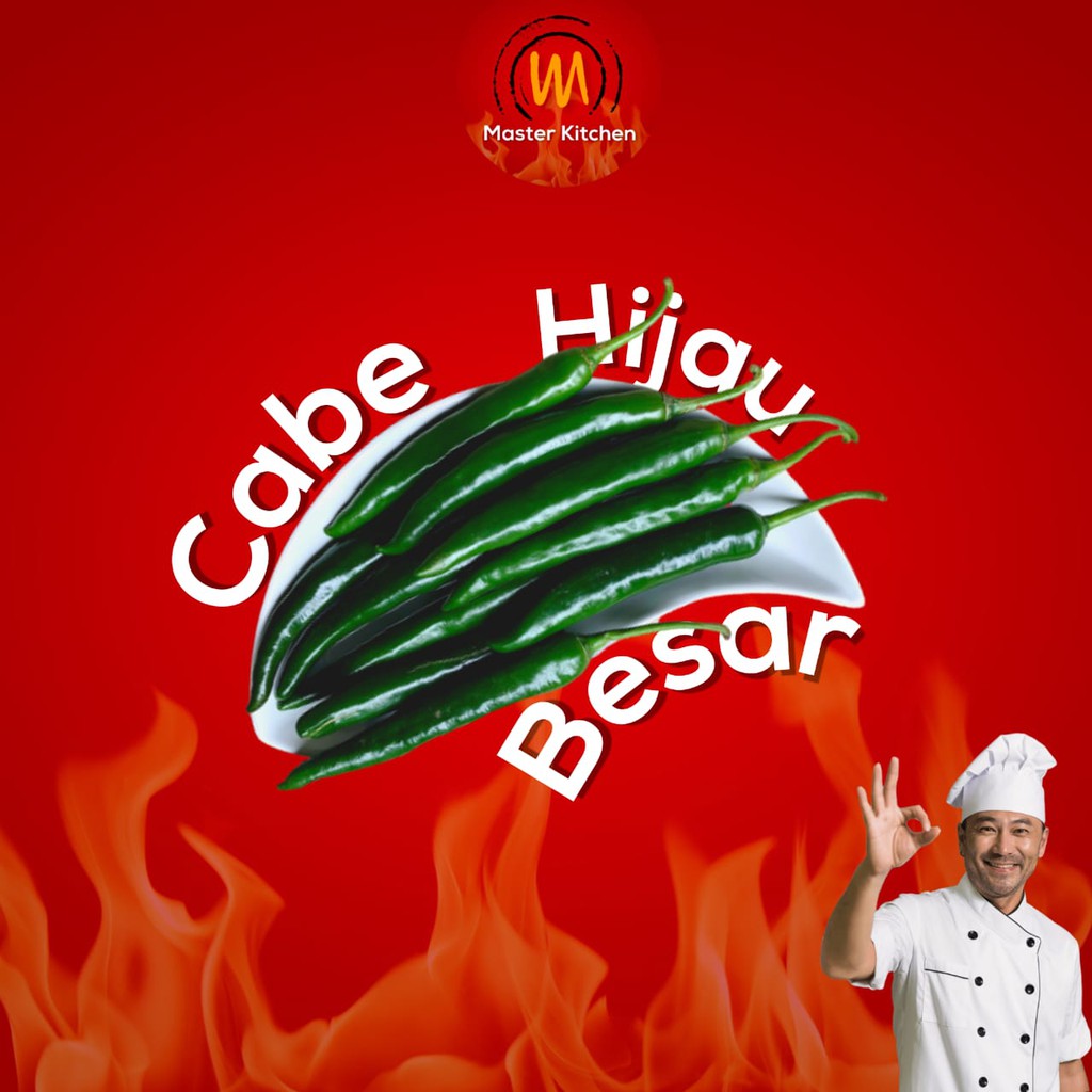 

Cabe Hijau Besar / Cabe Ijo Besar 100gr - Master Kitchen