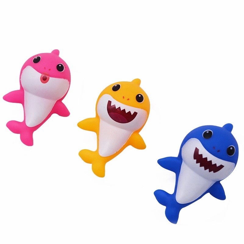 MOMBABY1 Bunyi Nitnit - Mainan Mandi Baby Shark Bisa bunyi Nyit nyit harga 1 pc