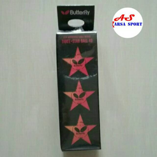 Bola Pingpong Butterfly Bola Tenis Meja Isi 3 Bola Putih