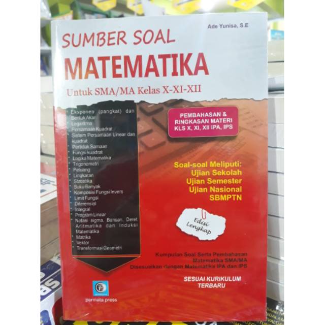 Sumber Soal Matematika Sma Ma Kelas X Xi Xii Shopee Indonesia