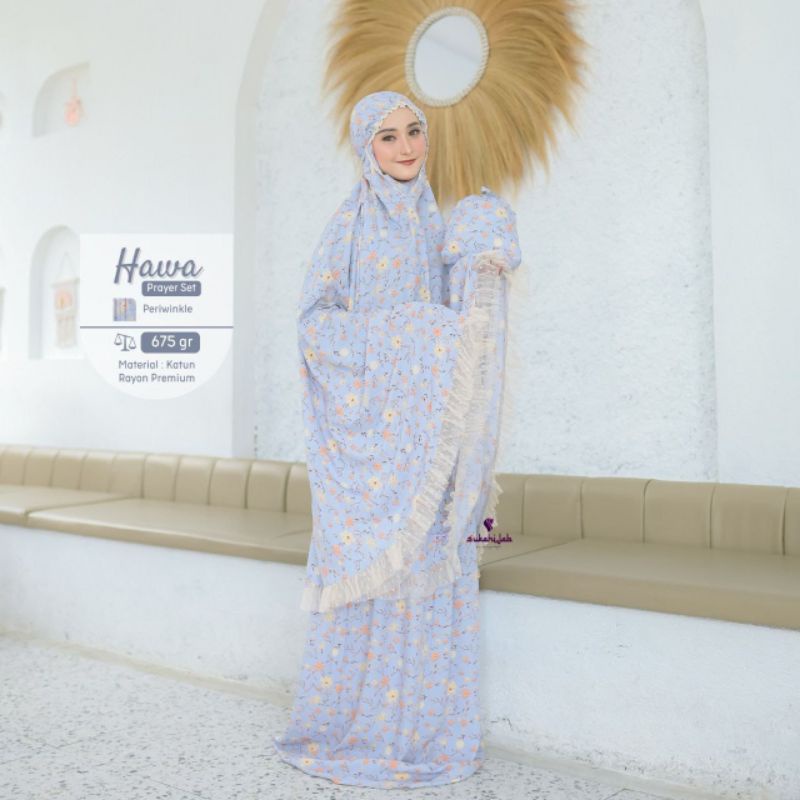 HAWA PRAYER SETBy sukahijab mukena dewasa / mukena rayon