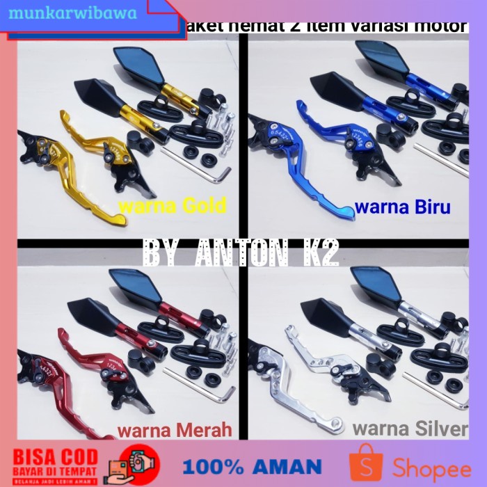 (BISA COD) HANDLE REM BRAKE P2 VARIASI AKSESORIS MOTOR BEAT/BEAT NEW/BEAT STREET - Silver, Beat new 
