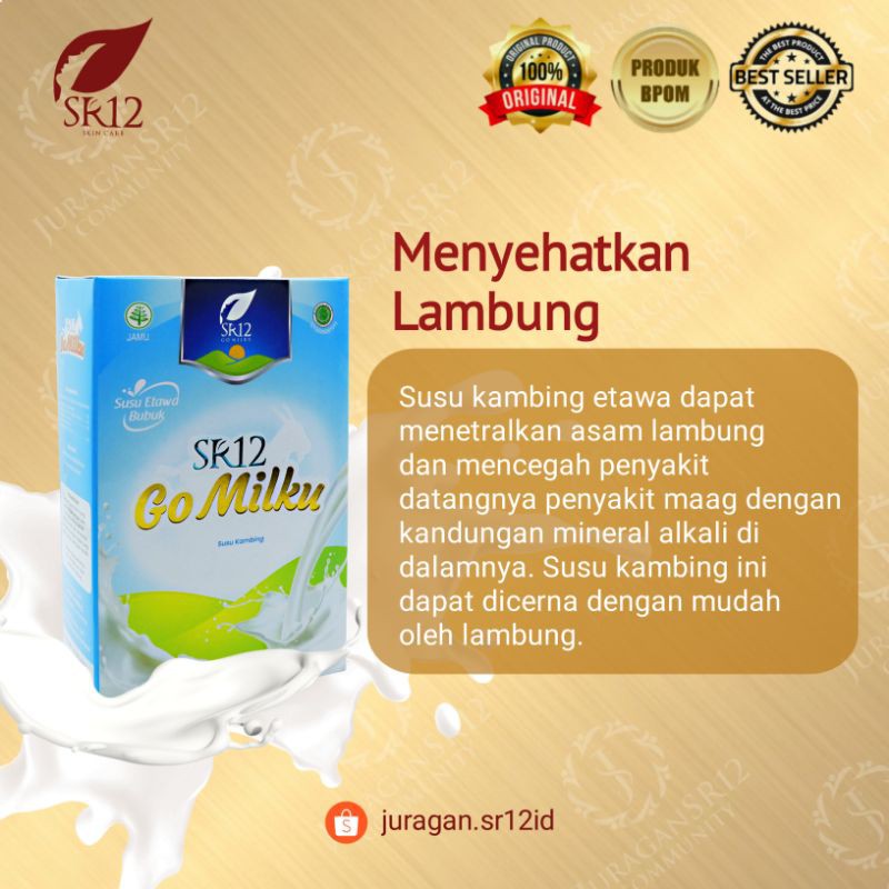 SR12 GO MILKU SUSU ETAWA TERBAIK / GOMILKU 600gr SUSU KAMBING KUALITAS PREMIUM