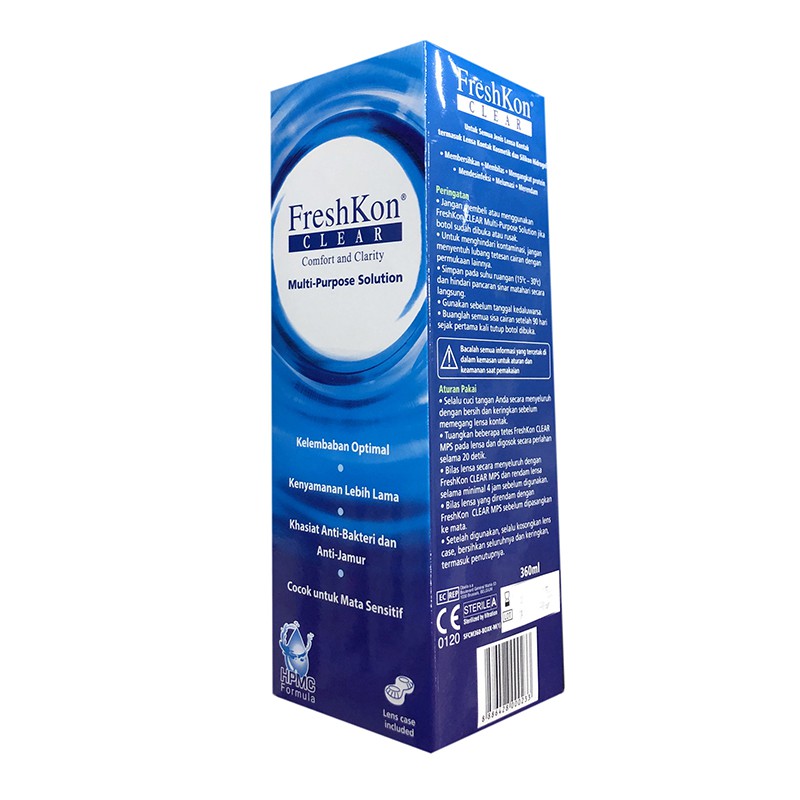 Freshkon Clear Multi  360ml Purpose Solution Lens Case Cairan Pembersih Softlens